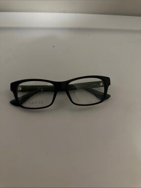 Gucci Black and Green Rectangular Men’s Glasses